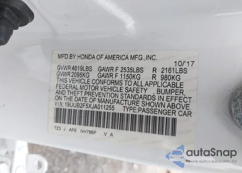 2018 Acura Tlx Tech Pkg z USA, uszkodzony, nr VIN 19UUB2F5XJA011255